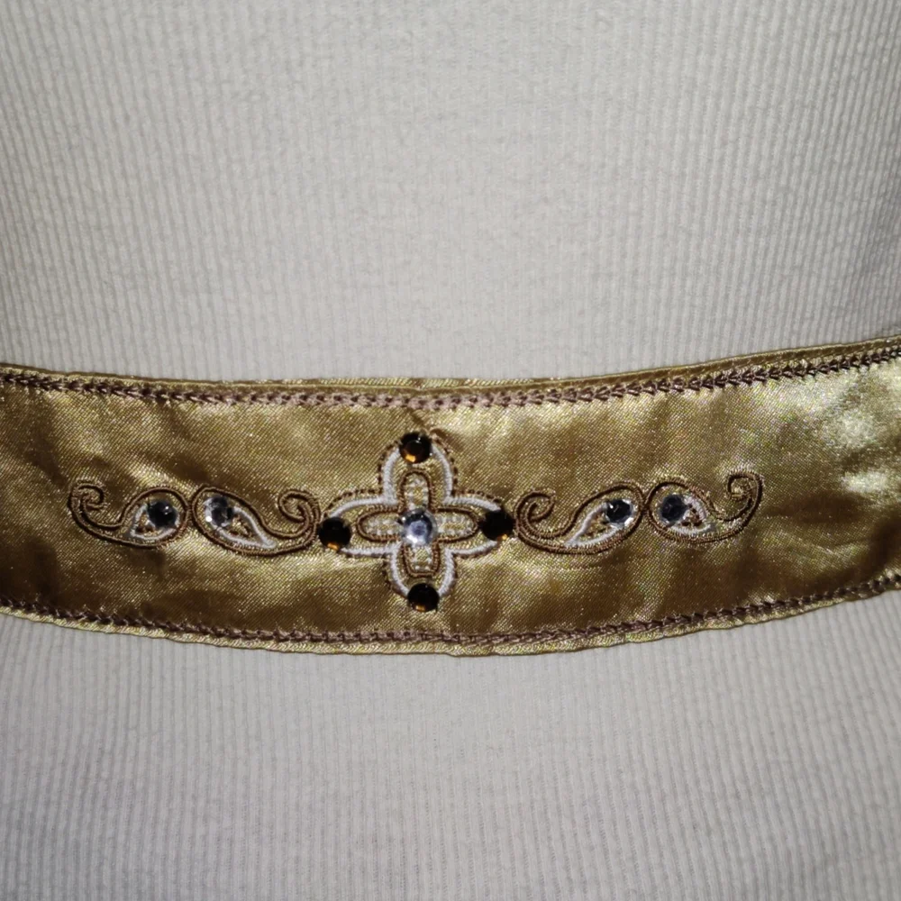 embroidered Double O ring Fabric Cloth belt